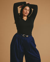 Cloud Rib Long Sleeve V-Neck Tee - Universal Standard