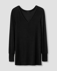 Cloud Rib Long Sleeve V-Neck Tee - Universal Standard