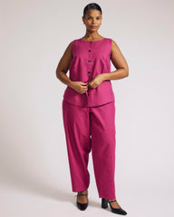 Tamsin Stretch Linen Blend Vest - Universal Standard