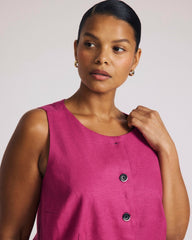 Tamsin Stretch Linen Blend Vest - Universal Standard