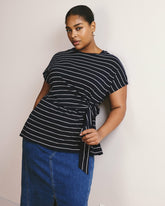 Crescent Breton Stripe Knot Tee - Universal Standard