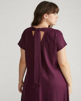Louvre Bow Back Linen Blend Dress - Universal Standard