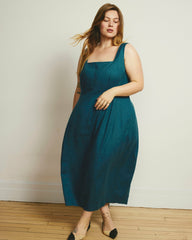 Saulay Square Neck Linen Blend Midi Dress - Universal Standard