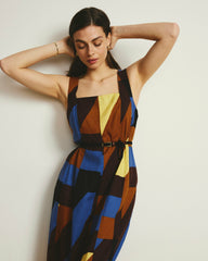 Saulay Square Neck Linen Blend Midi Dress - Universal Standard