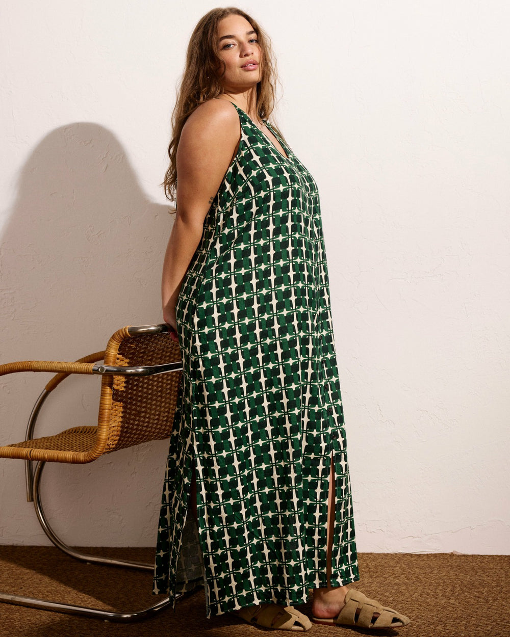 Islet Button-Down Linen Blend Maxi Dress - Universal Standard