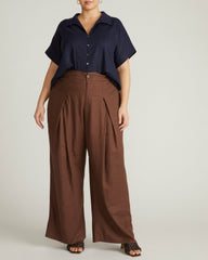 Sandy Short Sleeve Stretch Linen Blend Shirt - Universal Standard