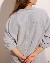 Button Back Linen Blend Polo Shirt - Universal Standard