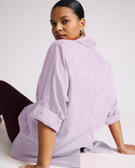 Button Back Linen Blend Polo Shirt - Universal Standard