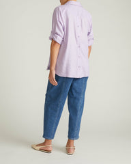 Button Back Linen Blend Polo Shirt - Universal Standard