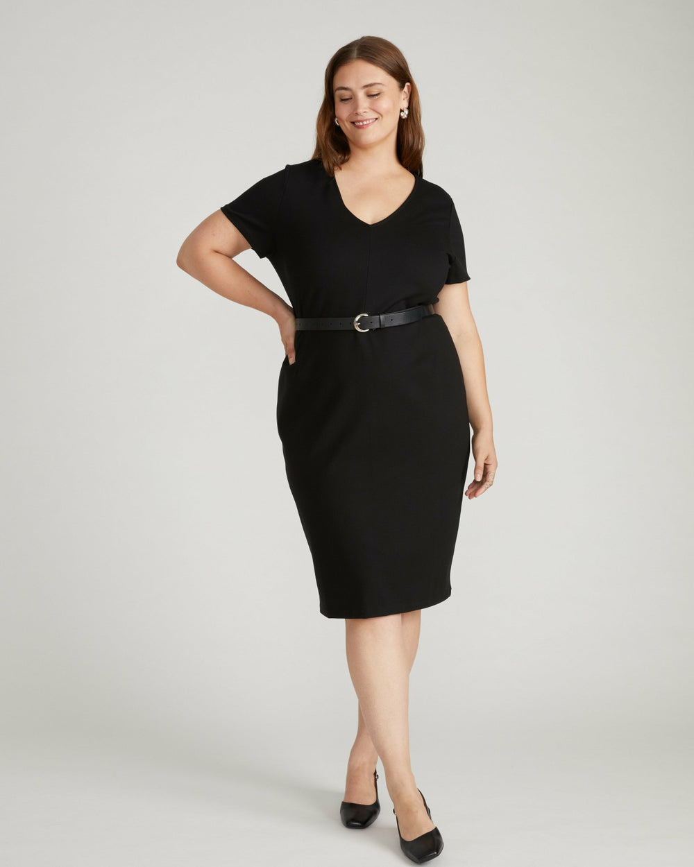 Executive V Neck Ponte Dress - Universal Standard