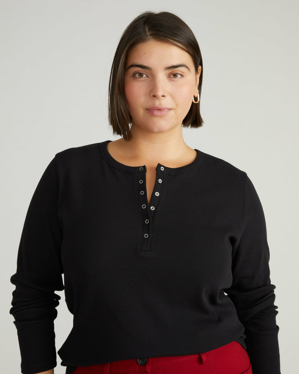 Henley Long Sleeve Ribbed Tee - Universal Standard