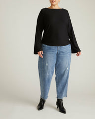 Yasmin Flare Sleeve Ribbed Top - Universal Standard