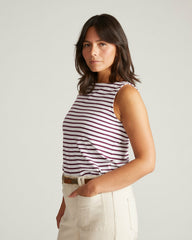 Noyack Breton Stripe Boatneck Tank - Universal Standard