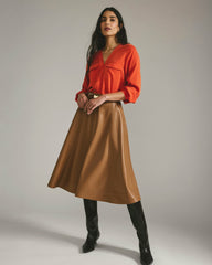 Cooling Stretch Cupro Button-Down Blouse - Universal Standard
