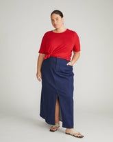 Lily Liquid Jersey Crew Neck Stovepipe Tee - Universal Standard