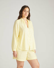 Avalon Linen Blend Blouse - Universal Standard