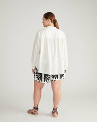 Avalon Linen Blend Blouse - Universal Standard