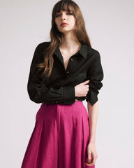 Elbe Popover Stretch Linen Blend Shirt - Universal Standard