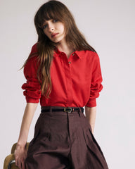 Elbe Popover Stretch Linen Blend Shirt - Universal Standard