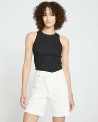 Katie High Rise Crossover Denim Shorts - Universal Standard