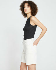 Katie High Rise Crossover Denim Shorts - Universal Standard
