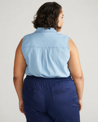 Perfect Tencel Chambray Sleeveless Shirt - Universal Standard