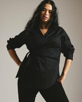 Beacon Stretch Poplin Wrap Shirt - Universal Standard
