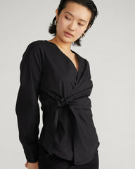 Beacon Stretch Poplin Wrap Shirt - Universal Standard