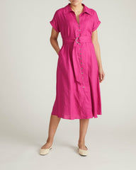 Sandy Stretch Linen Blend Shirtdress - Universal Standard