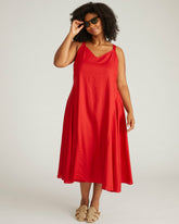 Sunshower Flowy Linen Blend Dress - Universal Standard