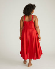 Sunshower Flowy Linen Blend Dress - Universal Standard