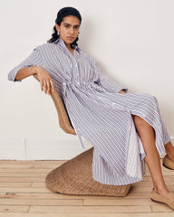 Paros Drawstring Linen Blend Shirtdress - Universal Standard