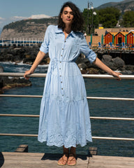 Alix Embroidered Linen Blend Shirtdress - Universal Standard