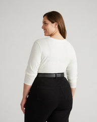 Light-As-Air Long Sleeve V Neck Tee - Universal Standard