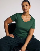 Carey Ribbed Sweetheart Tee - Universal Standard