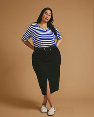 Maia Stovepipe Sleeve V Neck Tee - Universal Standard