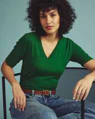 Maia Stovepipe Sleeve V Neck Tee - Universal Standard