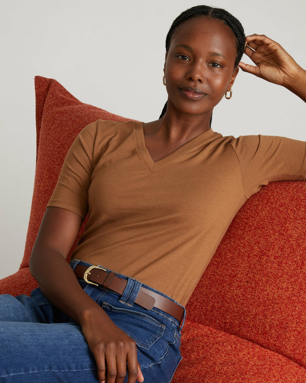 Maia Stovepipe Sleeve V Neck Tee - Universal Standard