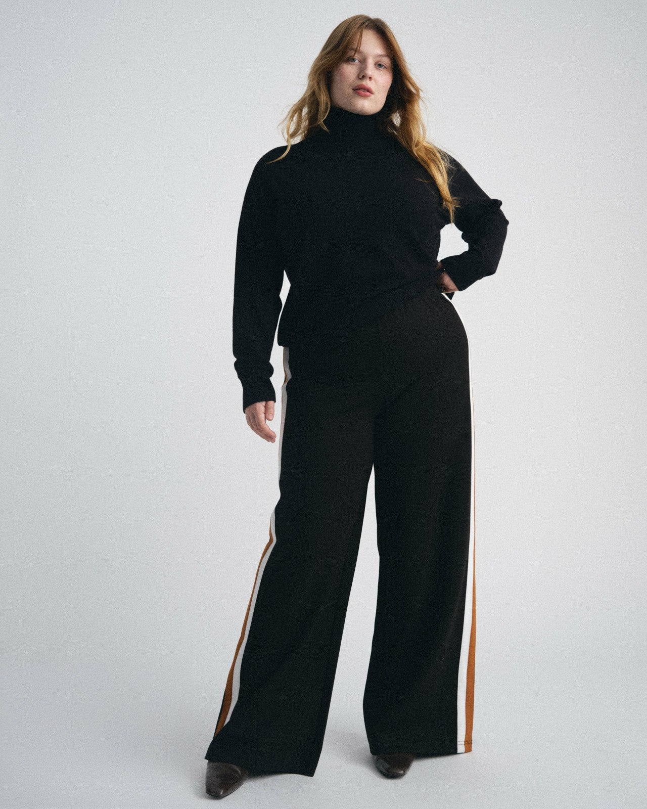 Stephanie Wide Leg Stripe Ponte Pants 30 Inch - Universal Standard