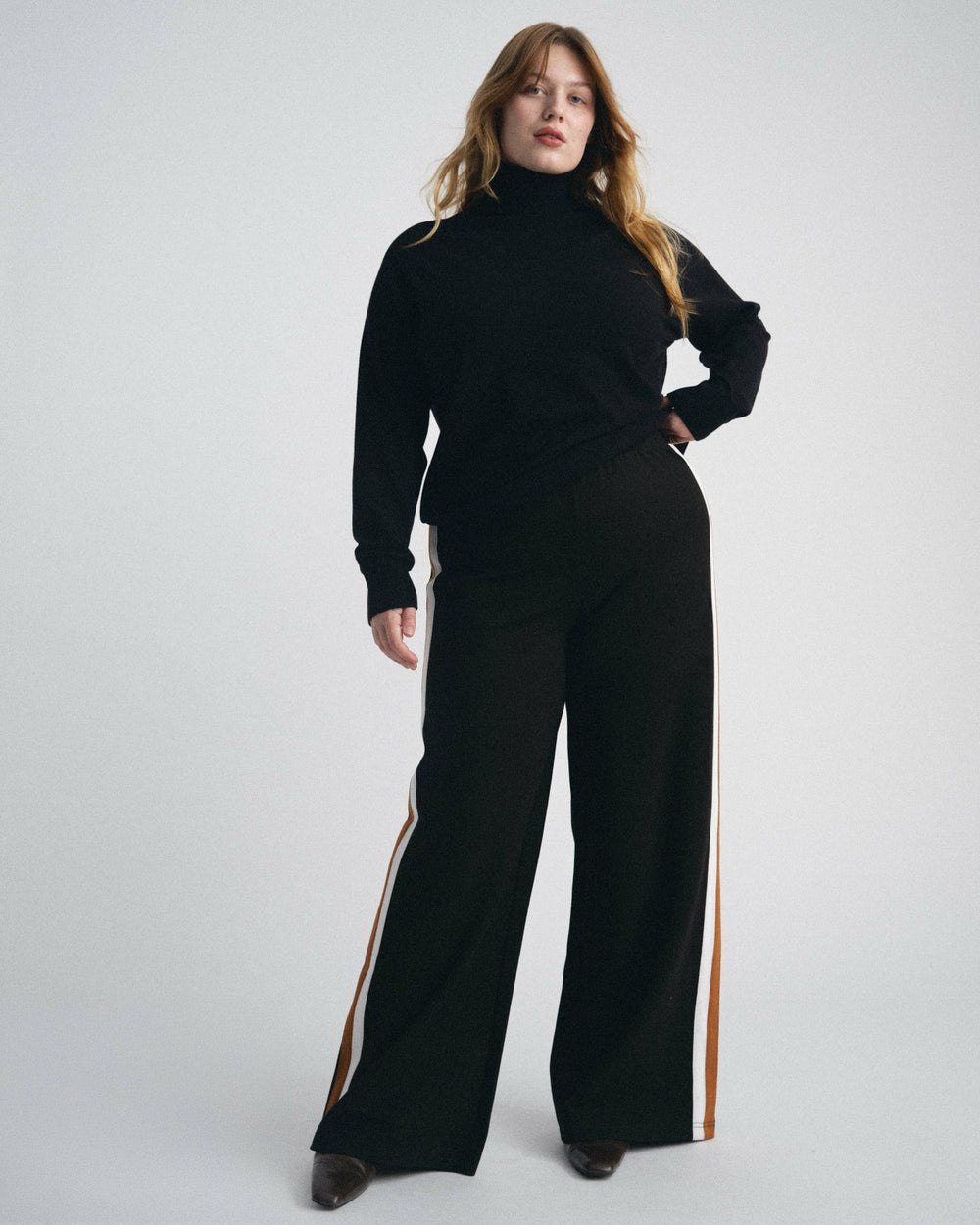 Stephanie Wide Leg Stripe Ponte Pants 30 Inch - Universal Standard