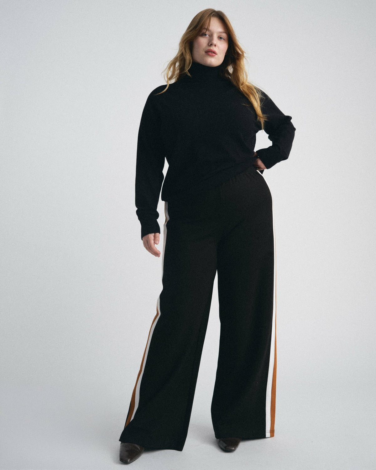 Stephanie Wide Leg Stripe Ponte Pants 30 Inch - Universal Standard