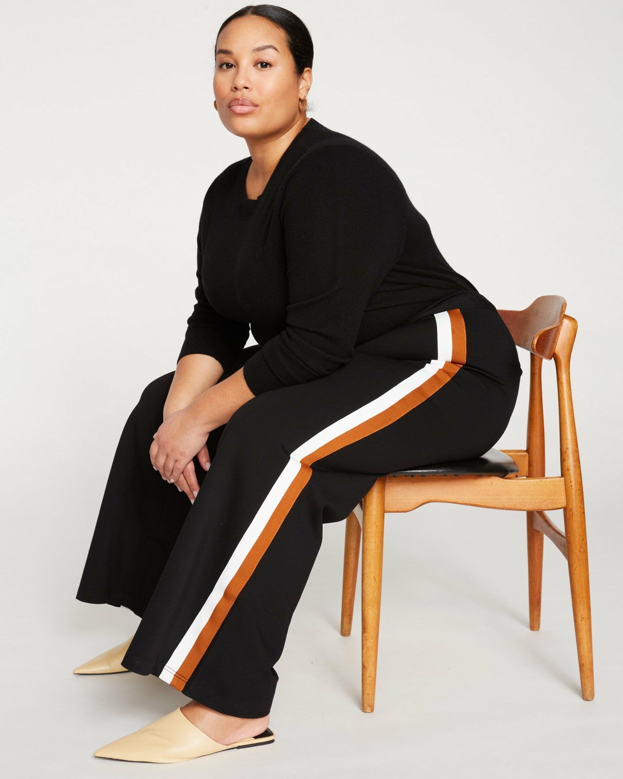 Stephanie Wide Leg Stripe Ponte Pants 30 Inch - Universal Standard