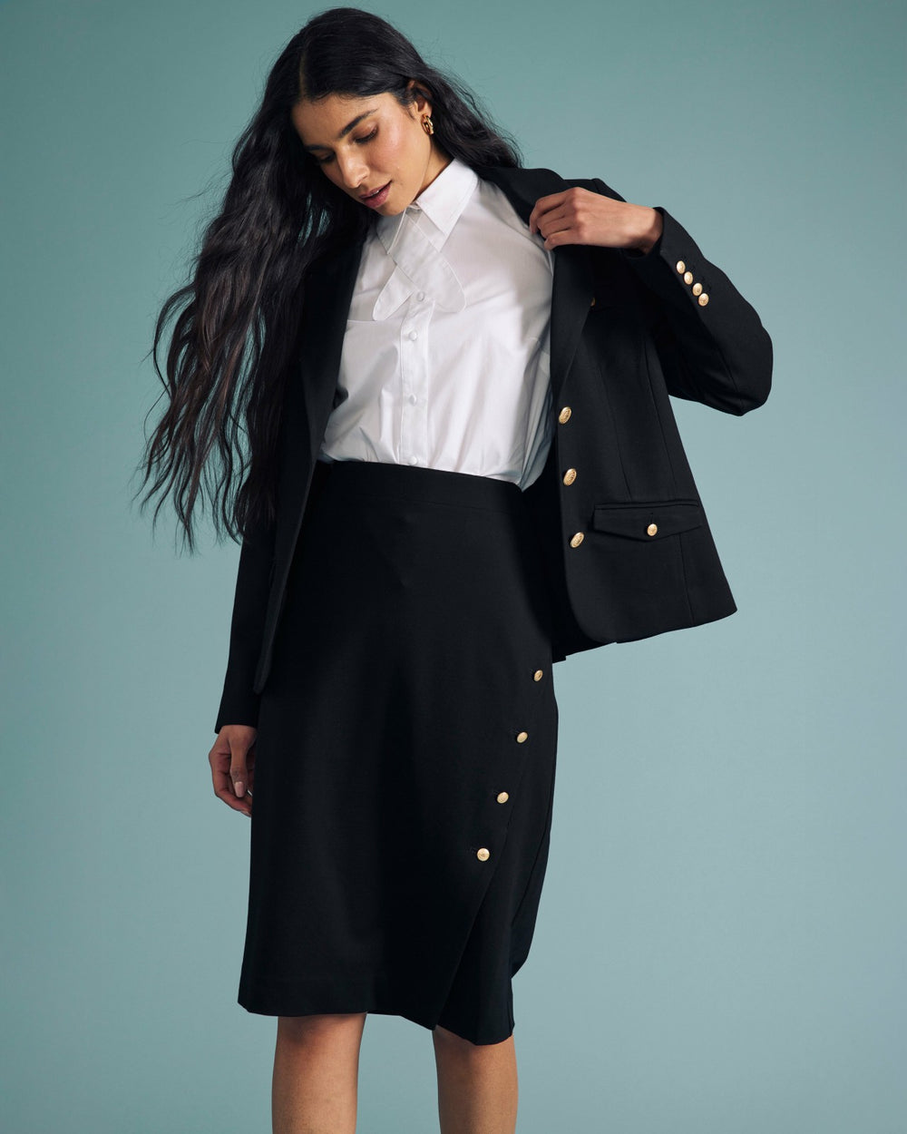 Janet Tie-Neck Cotton Poplin Shirt - Universal Standard