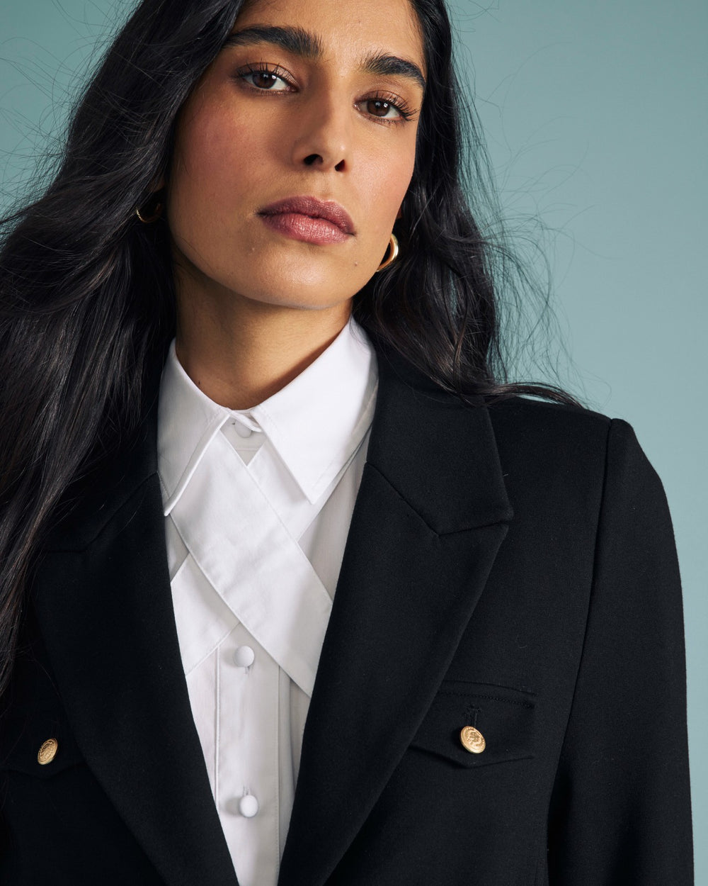 Janet Tie-Neck Cotton Poplin Shirt - Universal Standard