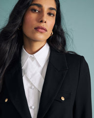 Janet Tie-Neck Cotton Poplin Shirt - Universal Standard