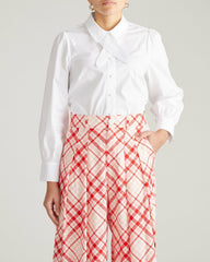 Janet Tie-Neck Cotton Poplin Shirt - Universal Standard