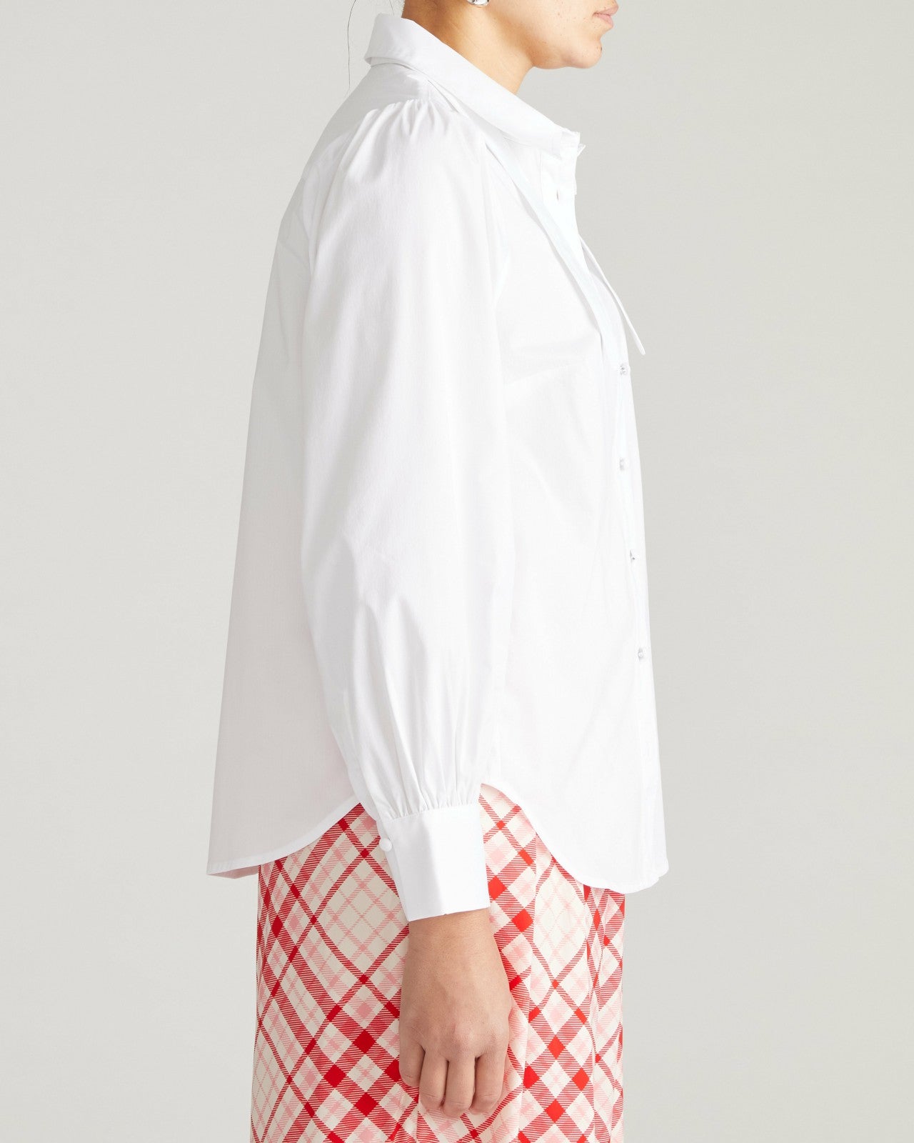 Janet Tie-Neck Cotton Poplin Shirt - Universal Standard
