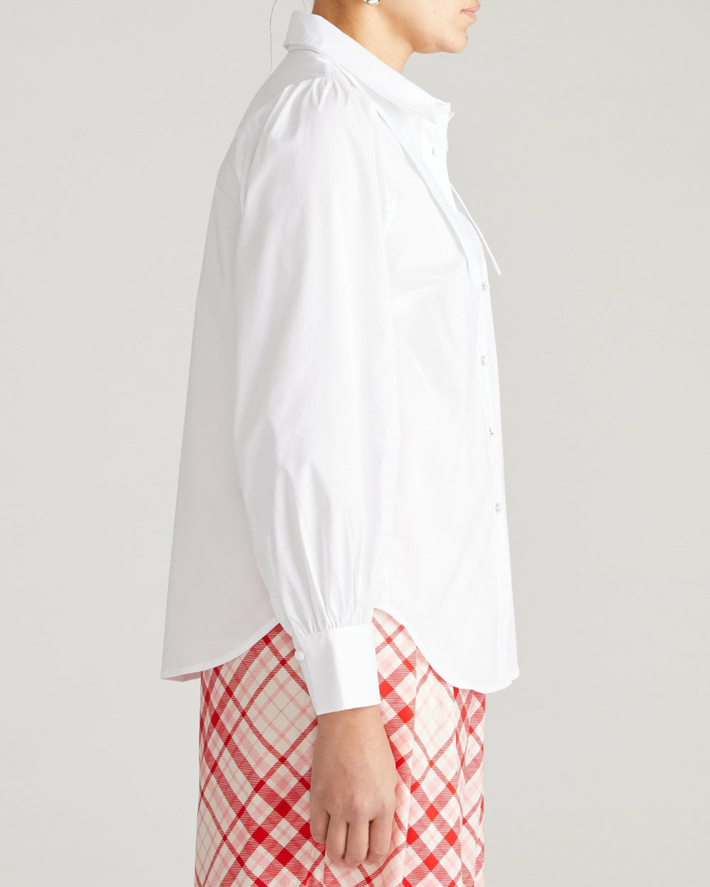 Janet Tie-Neck Cotton Poplin Shirt - Universal Standard