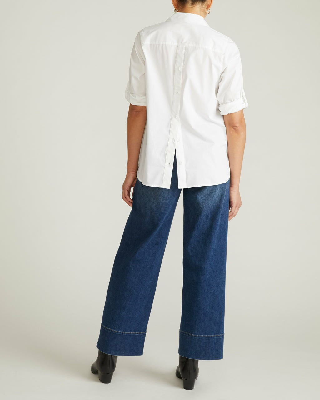 Button Back Poplin Polo Shirt - Universal Standard