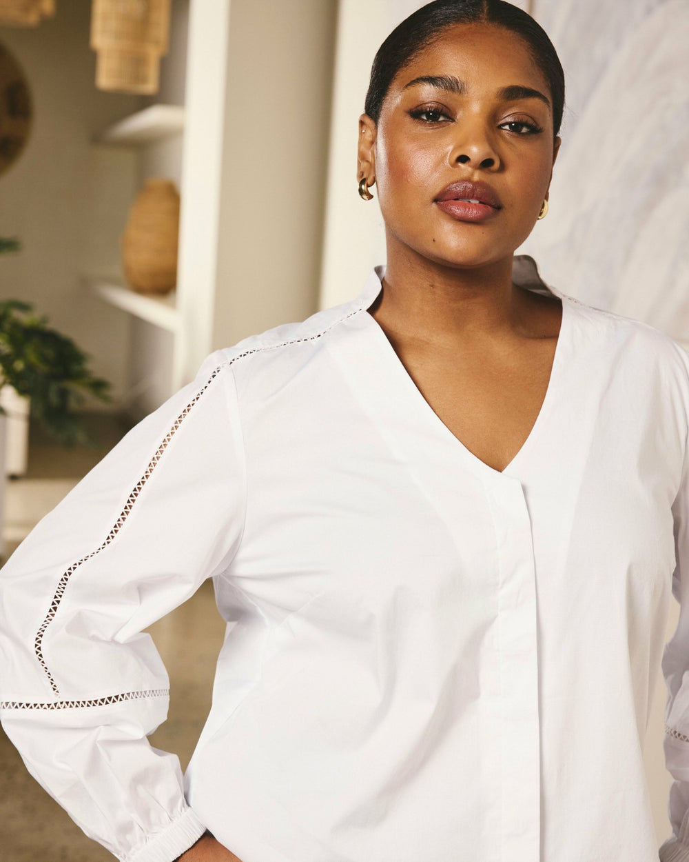 Saint-Honore Poplin Blouse - Universal Standard